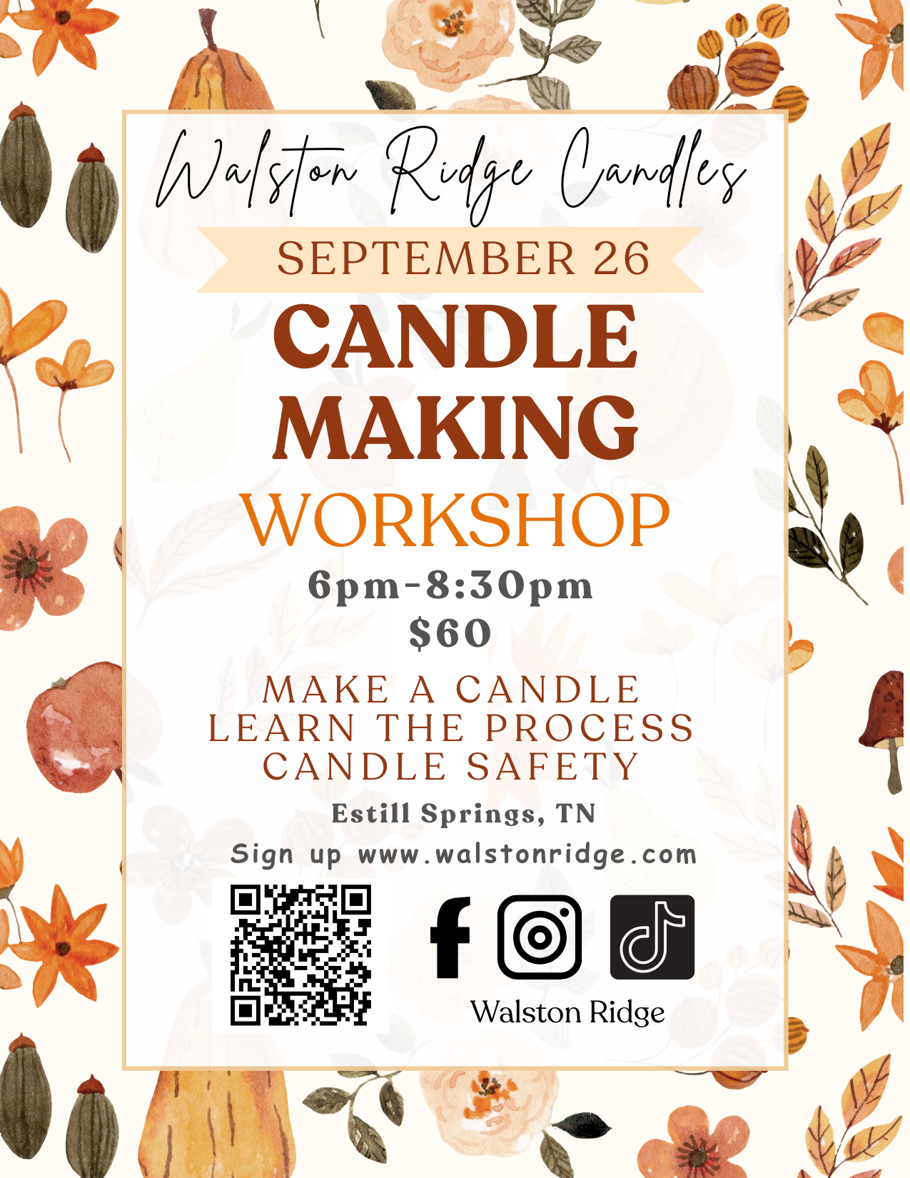 Candle Making Workshop 09/26/25