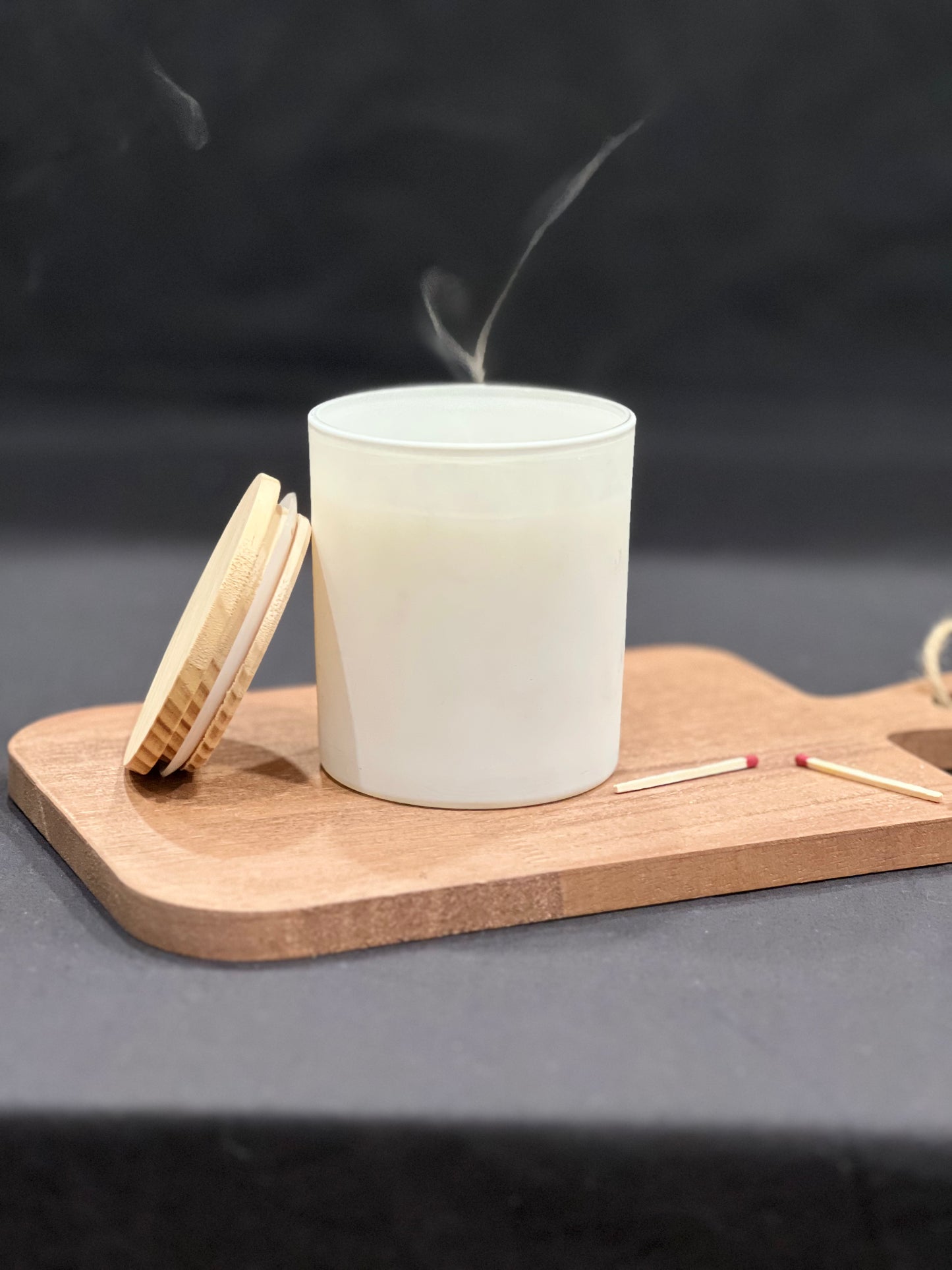 White Pumpkin + Amber Candle