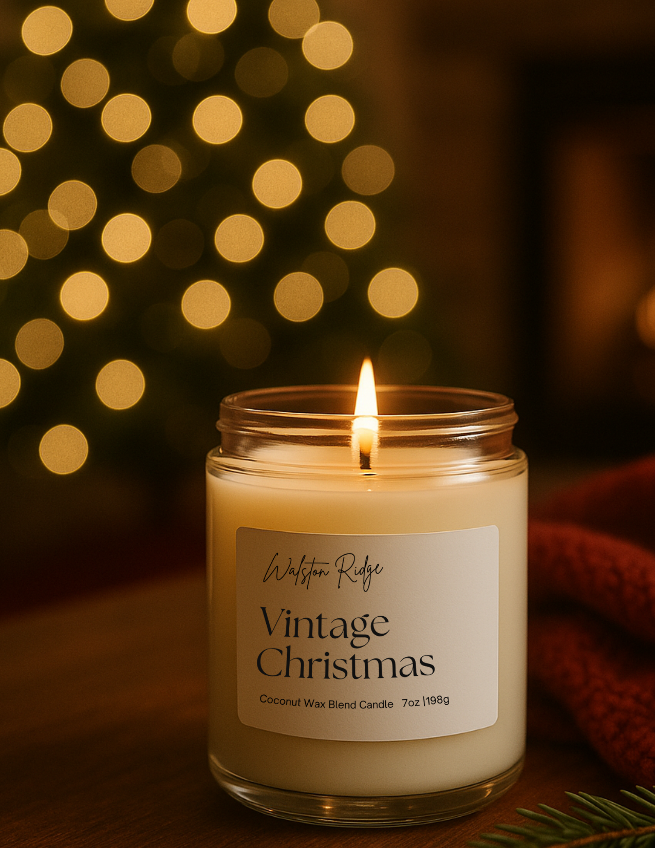 Vintage Christmas 7oz Candle