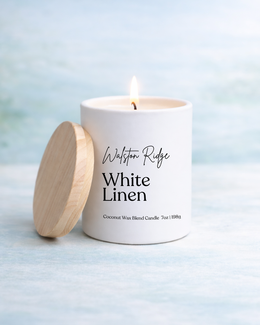 White Linen Candle